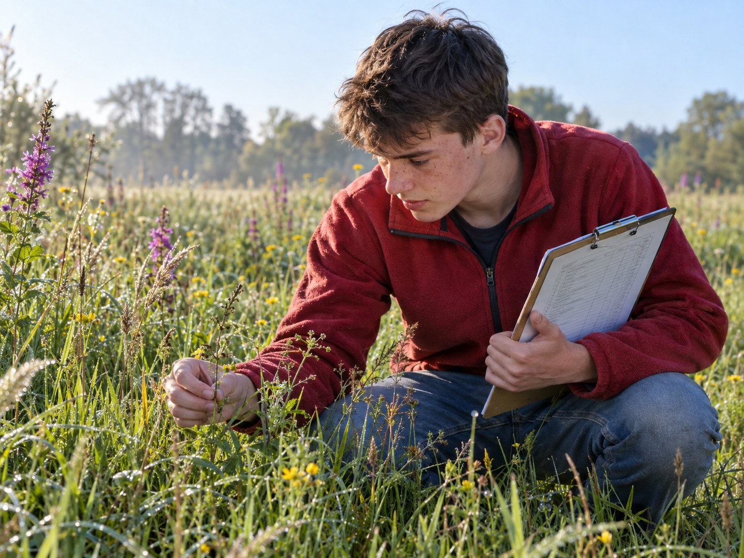 Student toegepaste biologie in de natuur