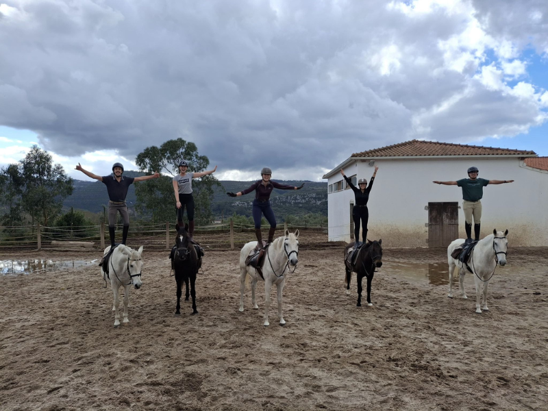 Lara en Sara studenten Hippische Bedrijfskunde semester in Coimbra
