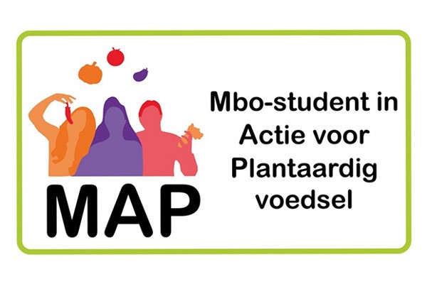Logo Mbo-student in actie voor plantaardig voedsel
