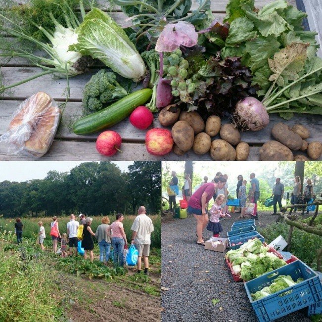 Vers voedsel verbindt op de herenboerderij