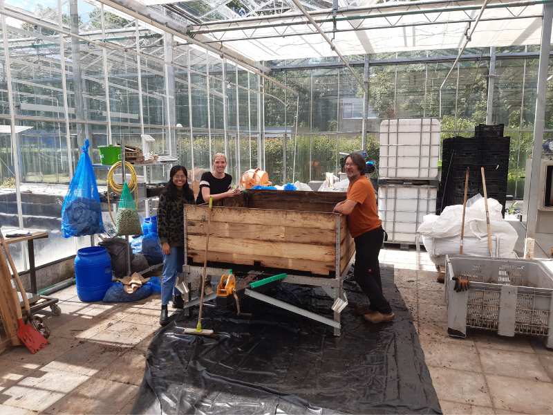 Vermicompost wormen composteer systeem Aeres Hogeschool Dronten