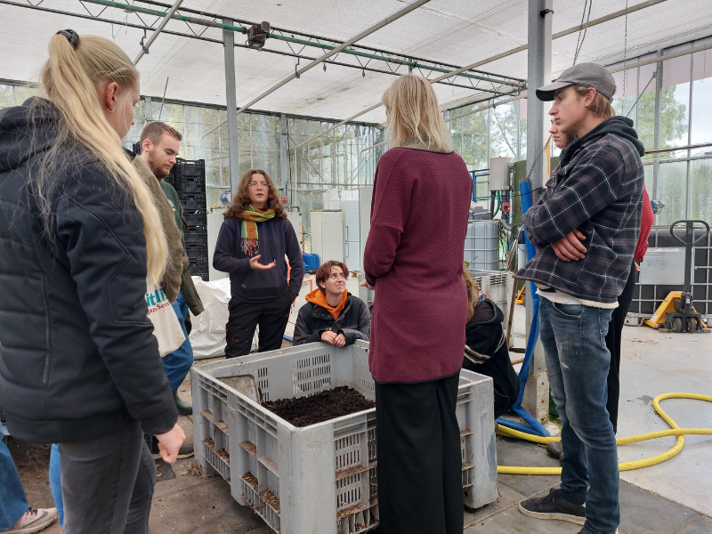 Vermicompost wormen composteer systeem Aeres Hogeschool Dronten