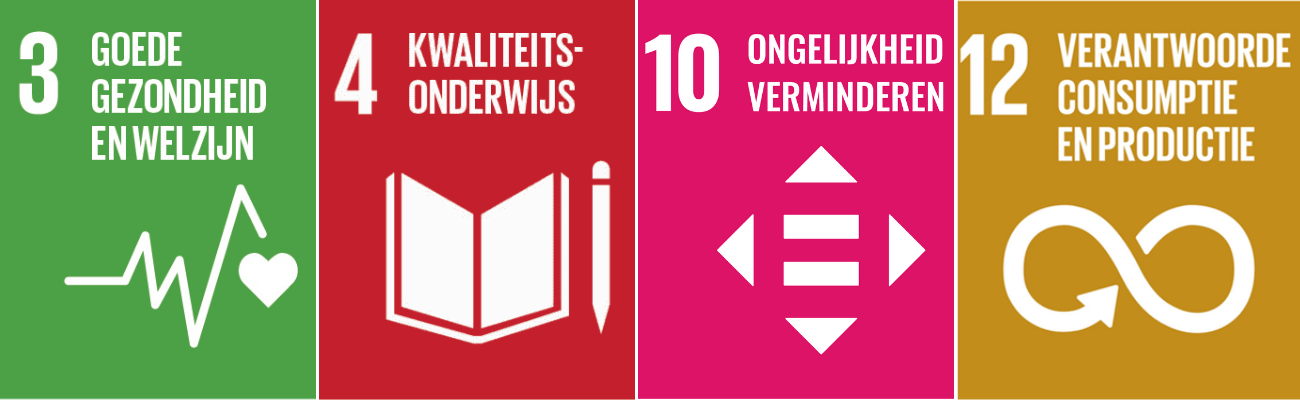 SDG 3, 4, 10 en 12