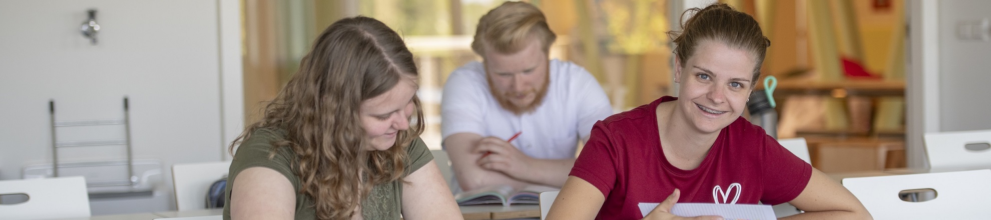 Studenten in klaslokaal