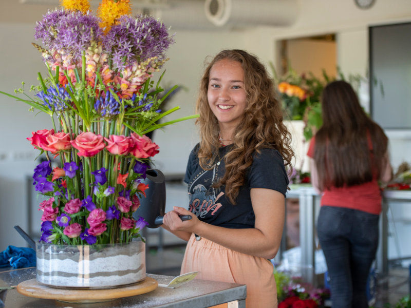 student bloemsierkunst