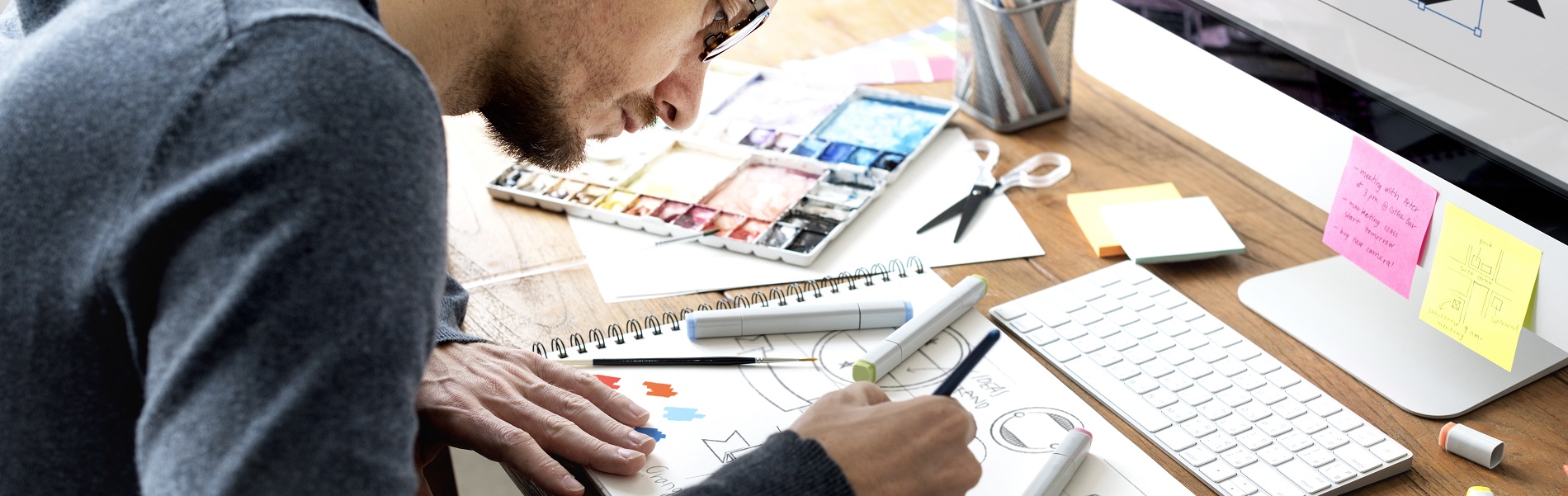 Dienstverlening en Producten multimedia design tekenen