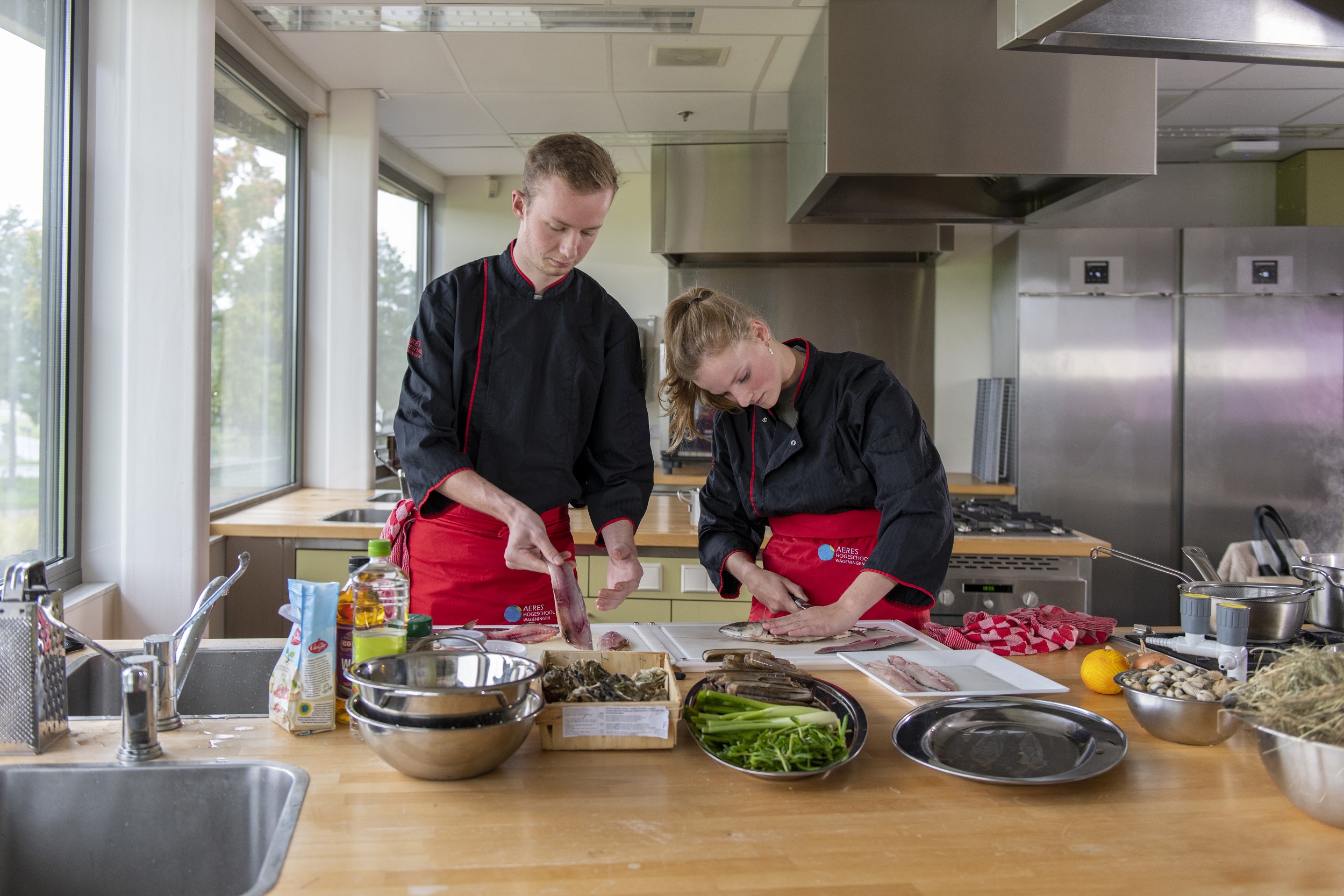 hbr studenten die vis bereiden