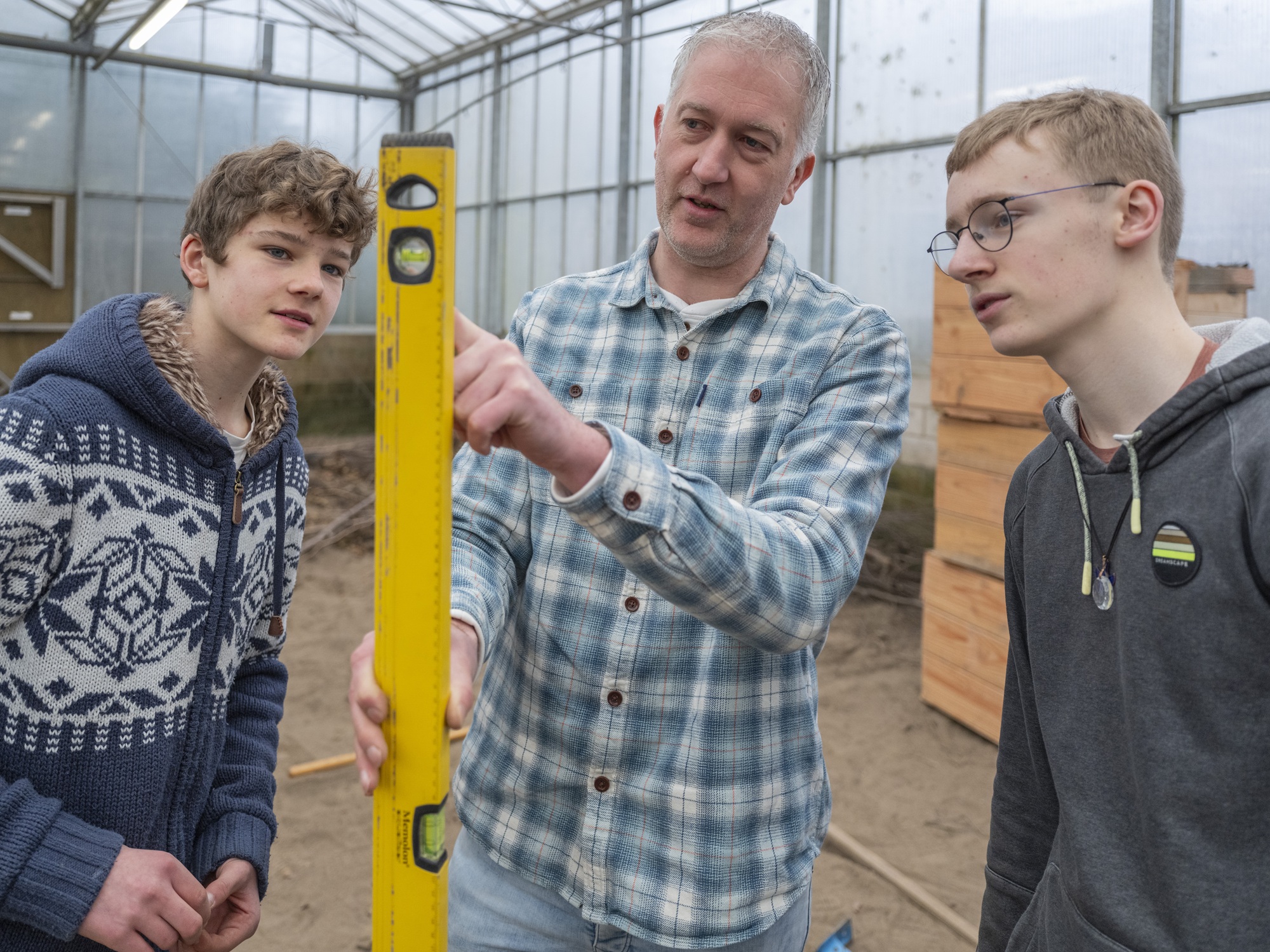 Docent en studenten meten